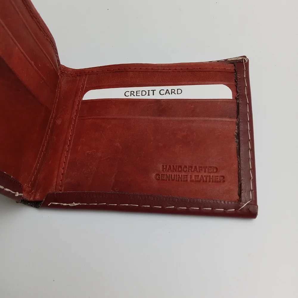Men's Western Wallet Genuine Leather Hand‎ Crafted Bifold Cowboy Rodeo Wallet